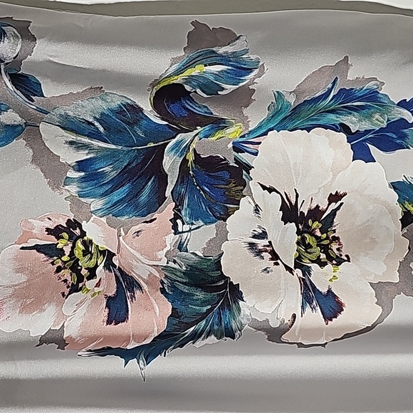 Zara slip dress. Called water color. Gray with large flowers. Size small. - Picture 3 of 11